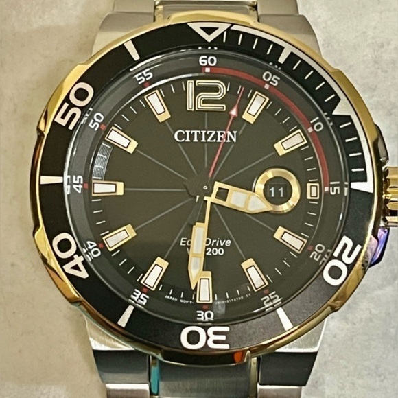 Citizen Other - Citizen Endeavor Date Two Tone Designer Classic Men’s Watch